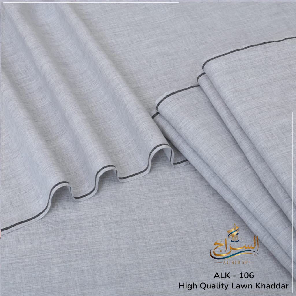 Smooth Grey Lawn Khaddar ( ALK - 106 )