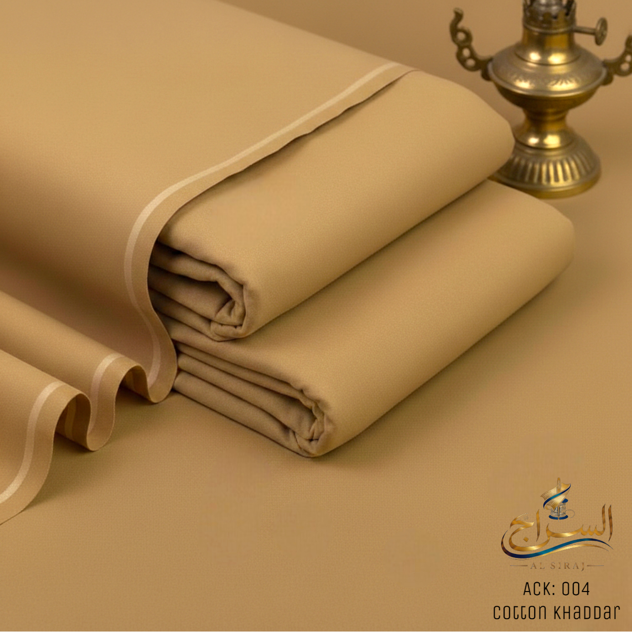 Camel Brown Cotton Khaddar ( ACK - 004 )