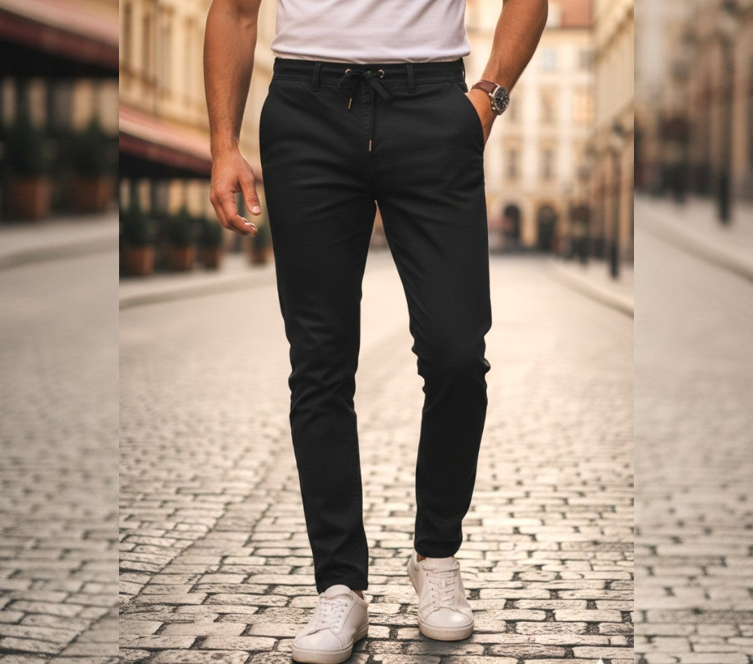 Black Cotton Trouser