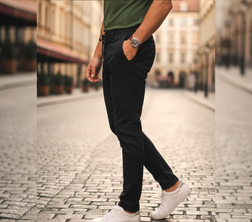 Black Cotton Trouser