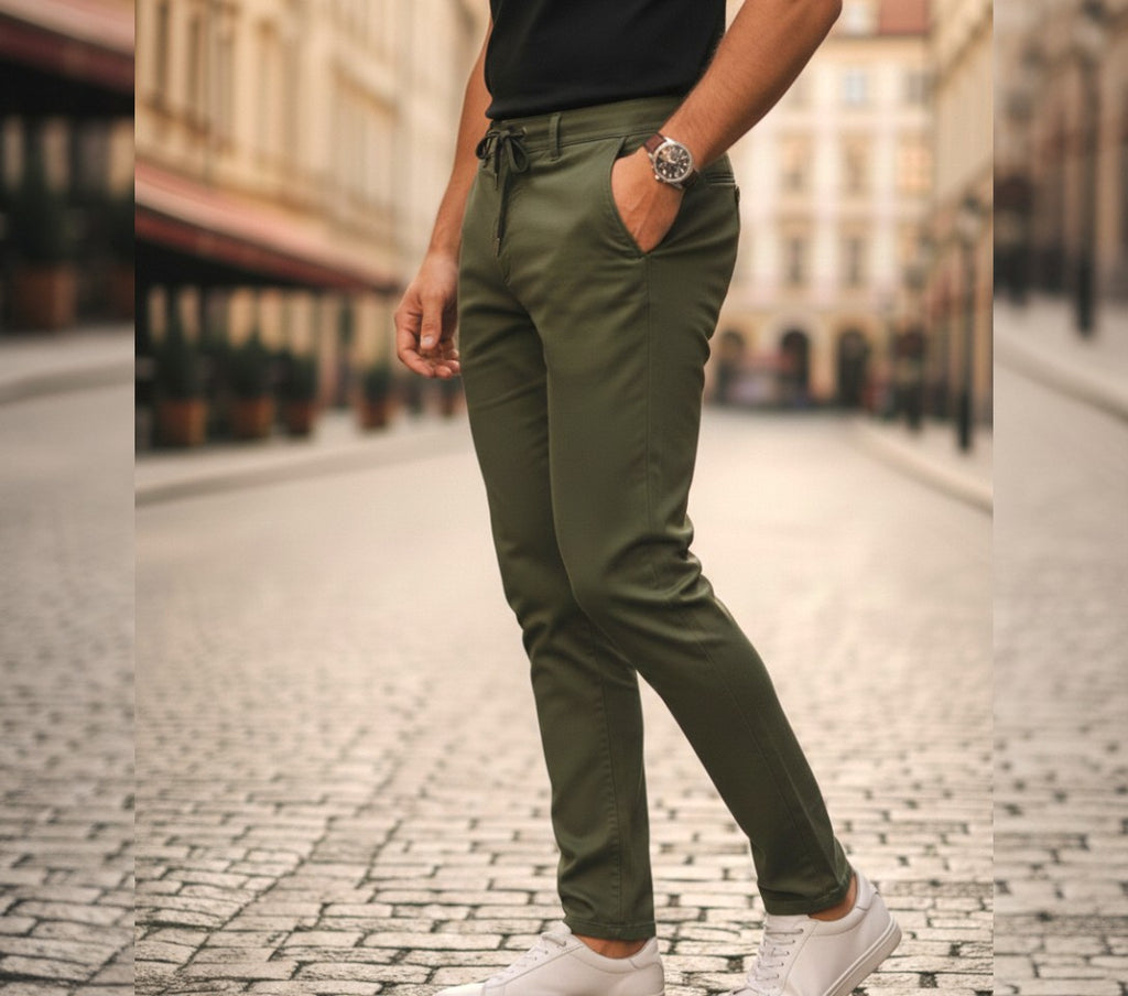 Green Cotton Trouser