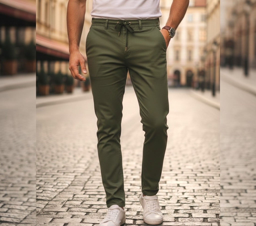 Green Cotton Trouser